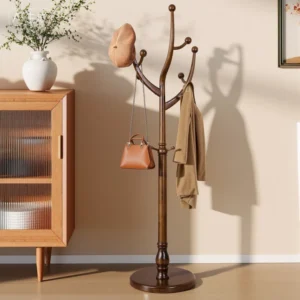 Pyromo 8-Hook Solid Wood Coat Rack